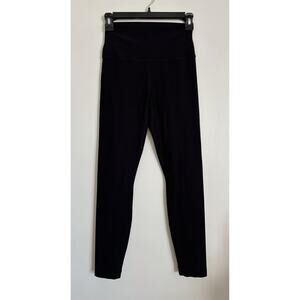 Black 90 Degree by Reflex High Waisted 7/8 Ribbed Leggings S
